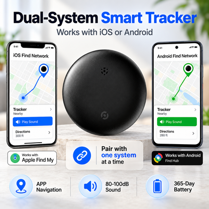 Songhello Bluetooth Vehicle & Item Tracker for Apple Find My and Google Find Hub – No Subscription