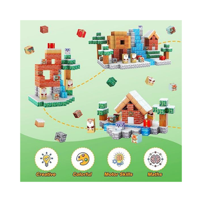 HASDSAGY 110pcs Building Blocks Set for Kids, Montessori Stacking Cubes