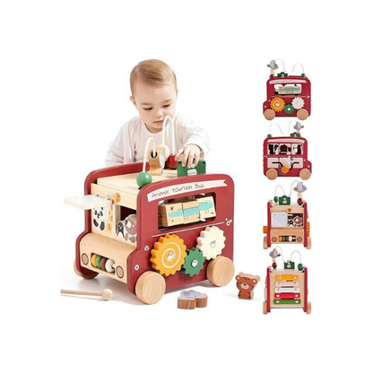 Etucdose 8-in-1 Wooden Montessori Activity Cube Toy for Toddlers 1–3