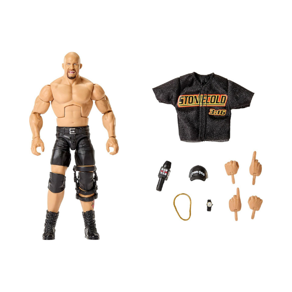 WWE Elite Series 122 Stone Cold Steve Austin Action Figure 6-Inch Mattel
