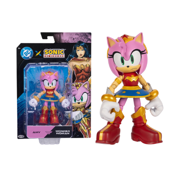 Sonic x DC Amy as Wonder Woman Action Figure 12.5cm | Collector Crossover