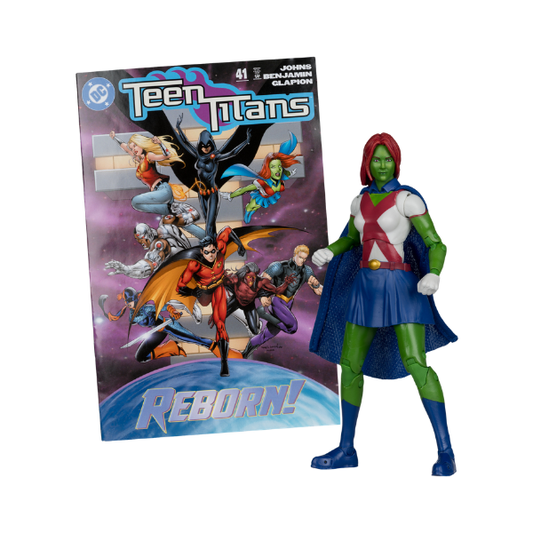 McFarlane Toys DC Direct Page Punchers Miss Martian Red Platinum Edition 7-Inch Figure with Comic Book