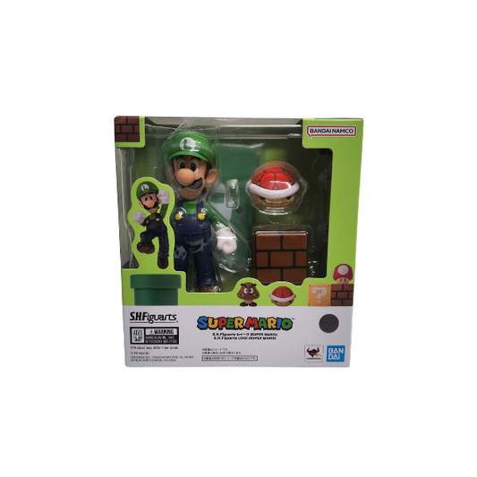 Bandai S.H.Figuarts Luigi Super Mario Action Figure – Tamashii Nations Nintendo Collectible