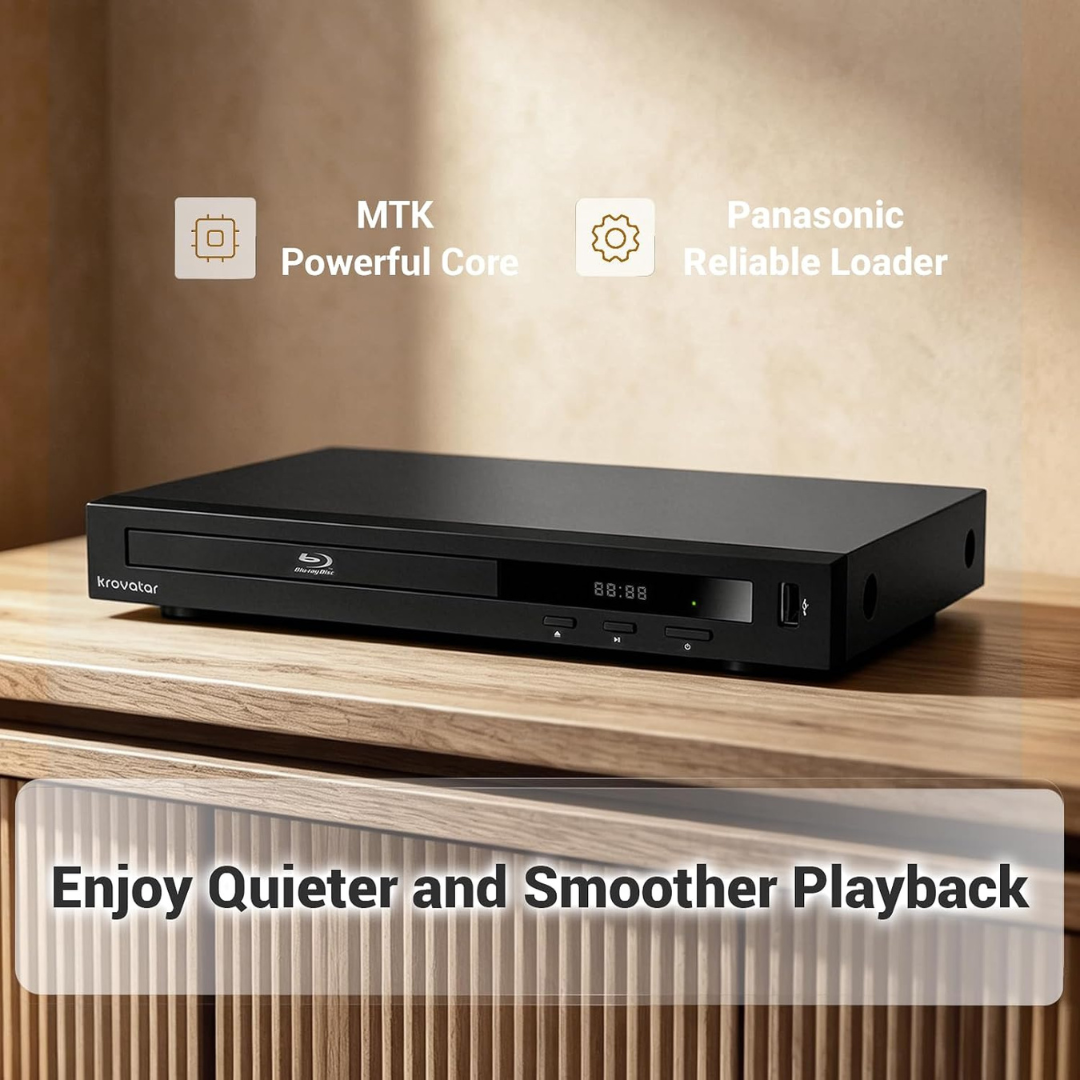 Krovatar KB-200 Blu-ray Player 1080P with Dolby DTS HDMI USB LAN