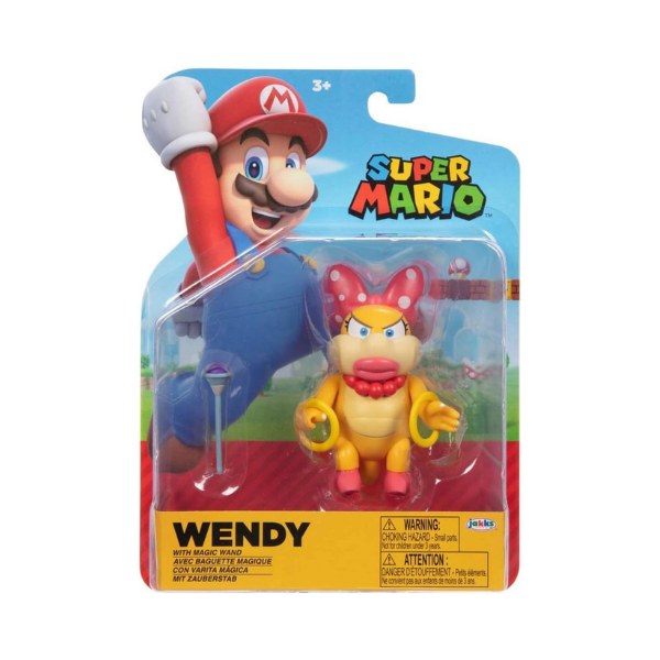 Nintendo Wendy Koopa 4" Action Figure with Wand Accessory for Kids