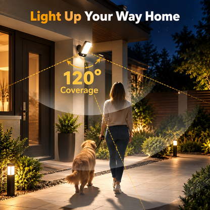 FabStyl Rechargeable Motion Sensor Outdoor Light, 10000mAh, 3 Modes