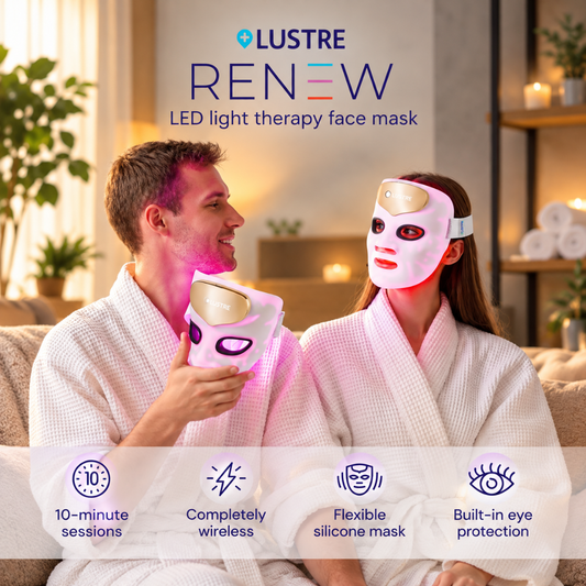 LUSTRE ClearSkin Renew Pro LED Face Mask, Red Blue & Near-Infrared Light