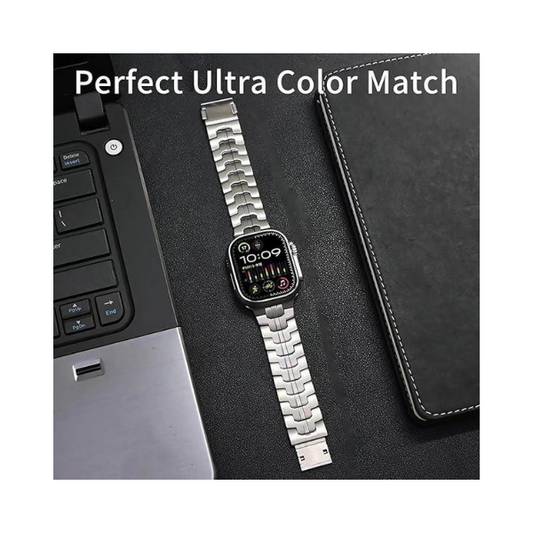 Pulseira magnética de titânio para Apple Watch 49 mm-38 mm - Pulseira de metal ajustável