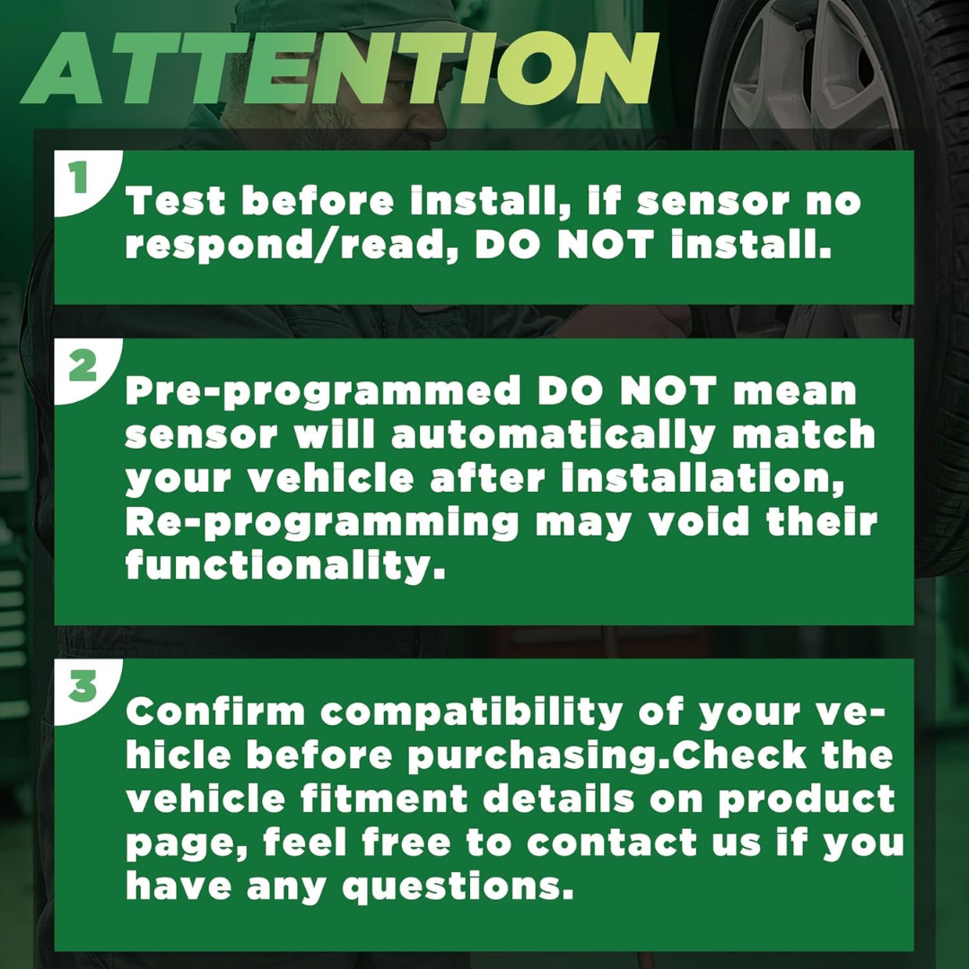 DMYQWL Preprogrammed GM 315MHz TPMS Sensors – Four-Piece Set