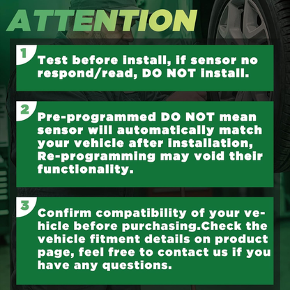 DMYQWL Preprogrammed GM 315MHz TPMS Sensors – Four-Piece Set