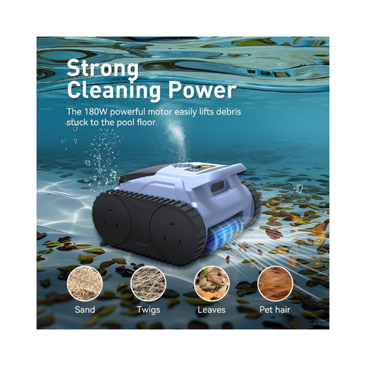(2026 Upgrade) Cordless Pool Cleaner Robot, Pool Vacuum for Inground Pools up to 2100 Sq.Ft, 180 Mins Runtime with Smart Sonar Navigation, Wall Climbing, Waterline Cleaning
