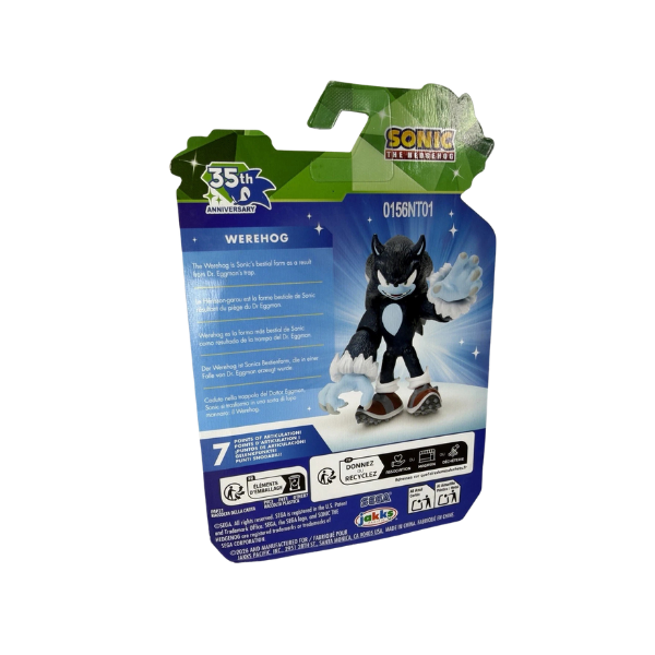 Sonic the Hedgehog Werehog 2.5 Inch Action Figure – Jakks Pacific Sonic 35th Anniversary Collectible Figure