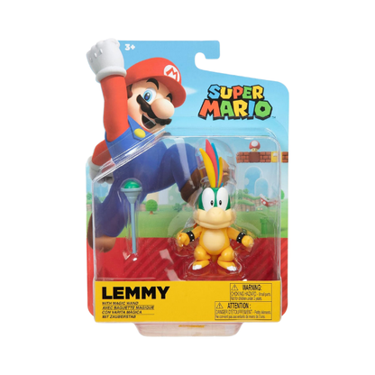 Super Mario Lemmy Koopa 4" Action Figure with Ball Accessory