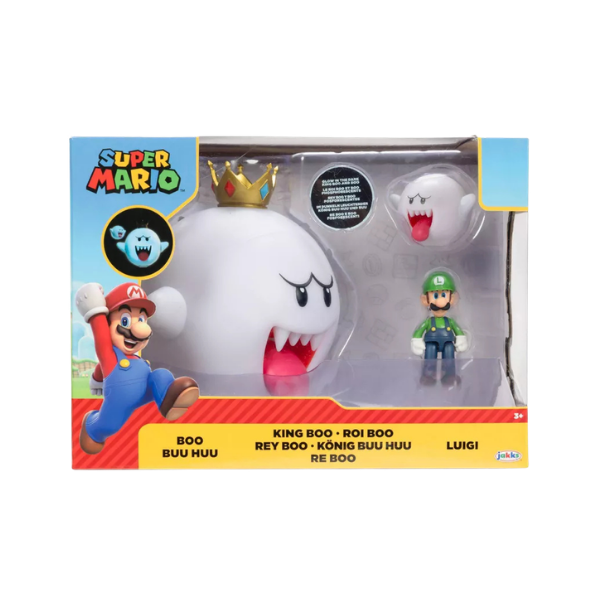Super Mario King Boo, Boo, Luigi 3-Pack Action Figures - Jakks Pacific