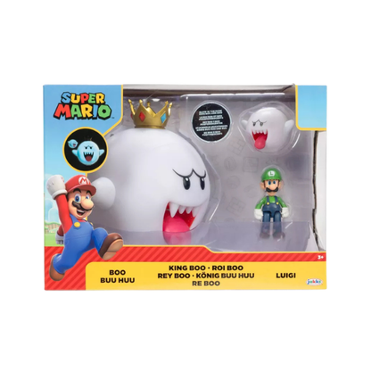 Super Mario King Boo, Boo, Luigi 3-Pack Action Figures - Jakks Pacific