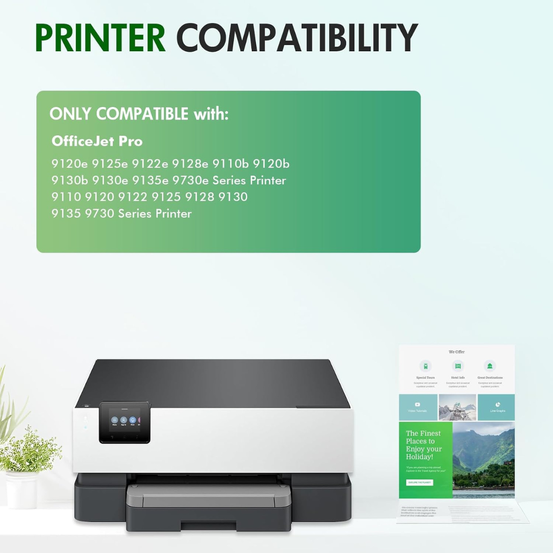 936XL Ink Cartridges 4-Pack for HP OfficeJet Pro 9125e 9120e 9130e