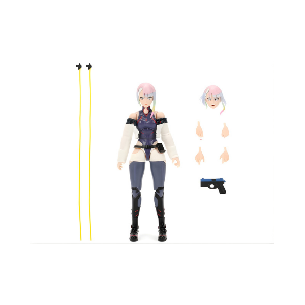 Lucy 6" Moveable Figure with Accessories and Alternate Head and Hands "Cyberpunk: Edgerunners" (2022) TV Series Model by Jada