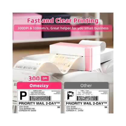 Omezizy WiFi Shipping Label Printer 4x6 – 300DPI Wireless Thermal Printer