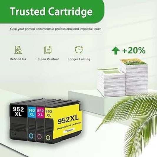 Mooxrbog 952XL High-Yield Ink Cartridges – 4-Pack for HP OfficeJet Pro
