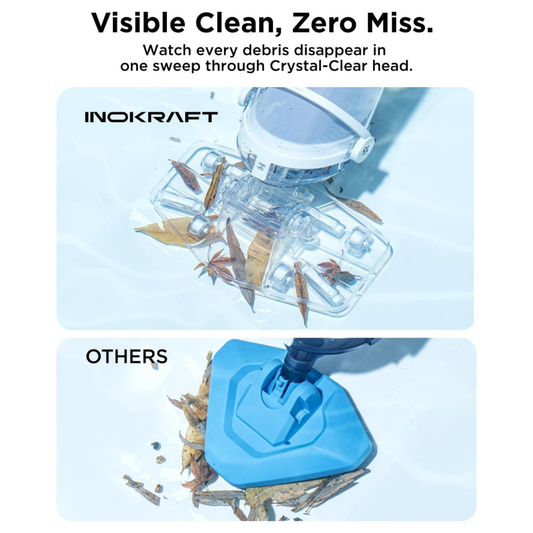InoKraft K1.5 Pro Cordless Pool Vacuum – Blue, 18.5 GPM, 59-Inch Pole