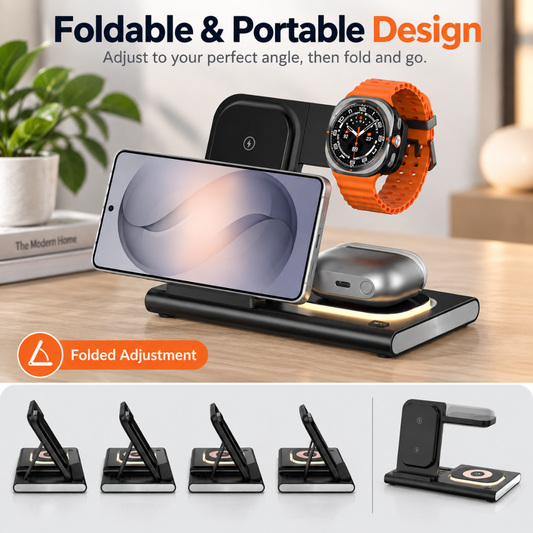 Aresh 3-in-1 Charging Station for Samsung Galaxy Phone, Watch 9/Ultra2 & Buds