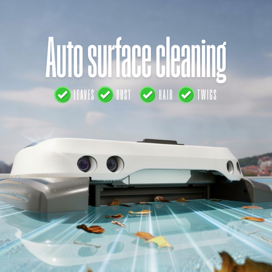 Pleco SK01 Solar Powered Pool Surface Skimmer Robot – App Controlled 24/7 Auto Cleaning, Dual Charging, Obstacle Avoidance, Large Filter, Fits Most Pools