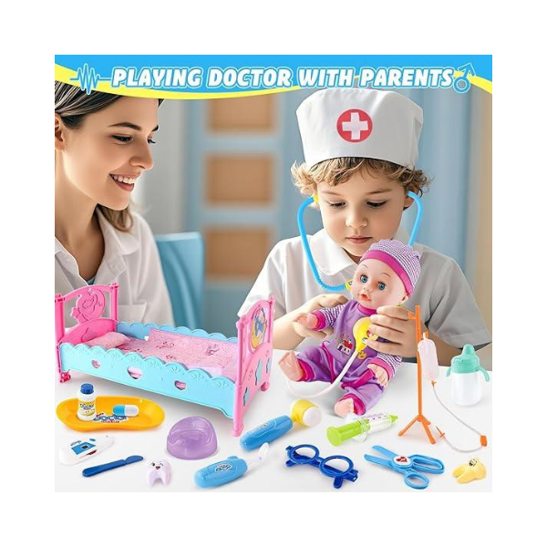 NETEHU Toddler Doctor Kit – Pretend Play Medical Set with Costume
