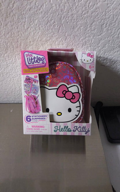 Real Littles Hello Kitty Pink Mini Backpack with Six Stationery Surprises
