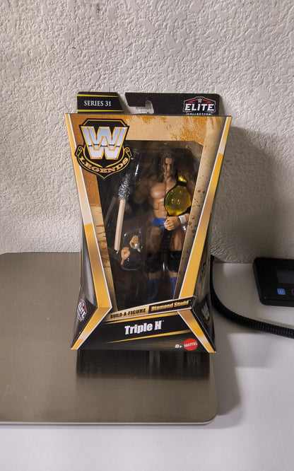 WWE Legends Elite Series 31 Triple H 6-inch Mattel figure with Diamond Studd Build-A-Figure part