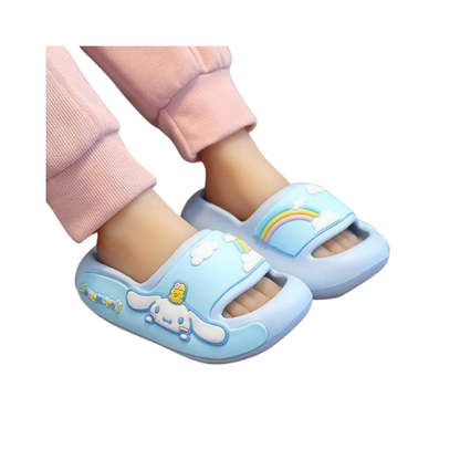 Cinnamoroll Rainbow Cloud Slides – Blue Sanrio EVA Sandals Women 9.5–10.5