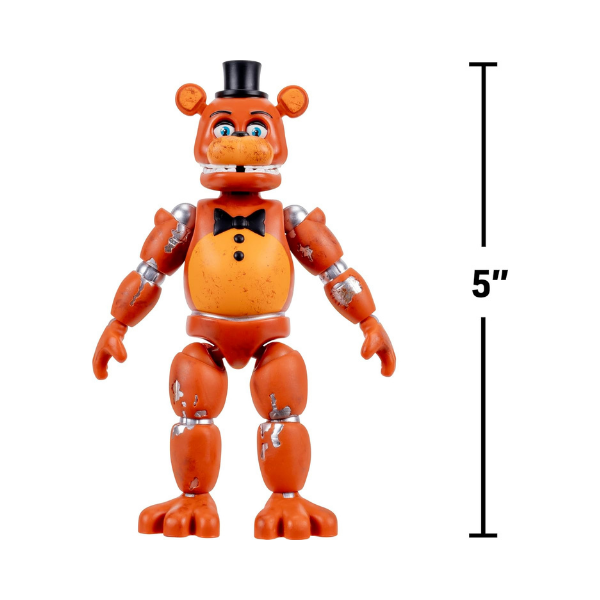 Five Nights at Freddy’s Withered Freddy - 5-Inch Articulated Figure with Jumpscare Feature and Glow-in-The-Dark Eyes