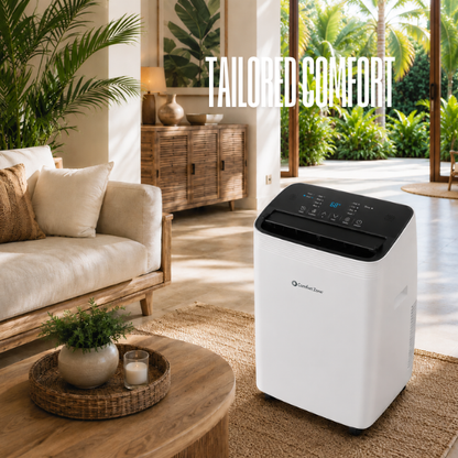Comfort Zone Smart Portable Air Conditioner 14,000 BTU with Heat, WiFi, Dehumidifier, Fan, Remote and Sleep Mode