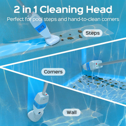 WINNY HJ30 Cordless Handheld Pool Vacuum with Telescopic Pole – Blue