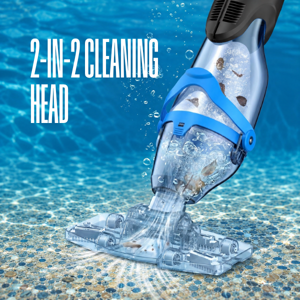OGERY Cordless Handheld Pool Vacuum 18.5 GPM Suction, 60-Minute Runtime with Telescopic Pole for Inground and Above-Ground Pools