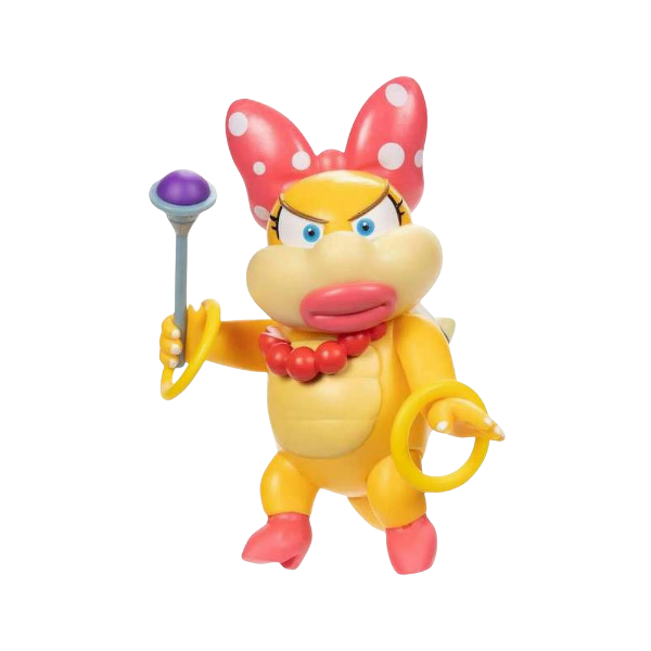 Nintendo Wendy Koopa 4" Action Figure with Wand Accessory for Kids
