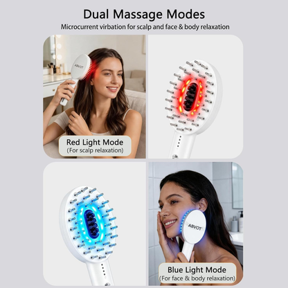 ABVOT 3-in-1 Electric Scalp Massager Brush with Hair Oil Applicator