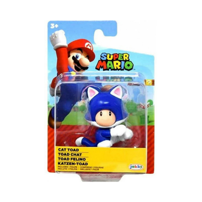 Super Mario Bros. Cat Toad 2.5” Poseable Mini Figure – Nintendo Collectible