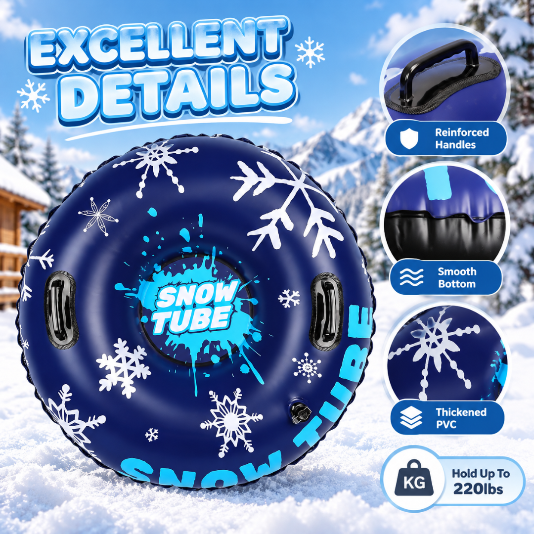 Eterfun 36-inch Inflatable Snow Tubes 2-Pack – Cold-Resistant PVC with Handles
