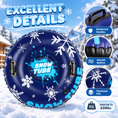 Eterfun 36-inch Inflatable Snow Tubes 2-Pack – Cold-Resistant PVC with Handles