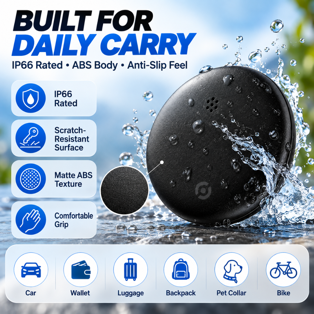 Songhello Bluetooth Vehicle & Item Tracker for Apple Find My and Google Find Hub – No Subscription