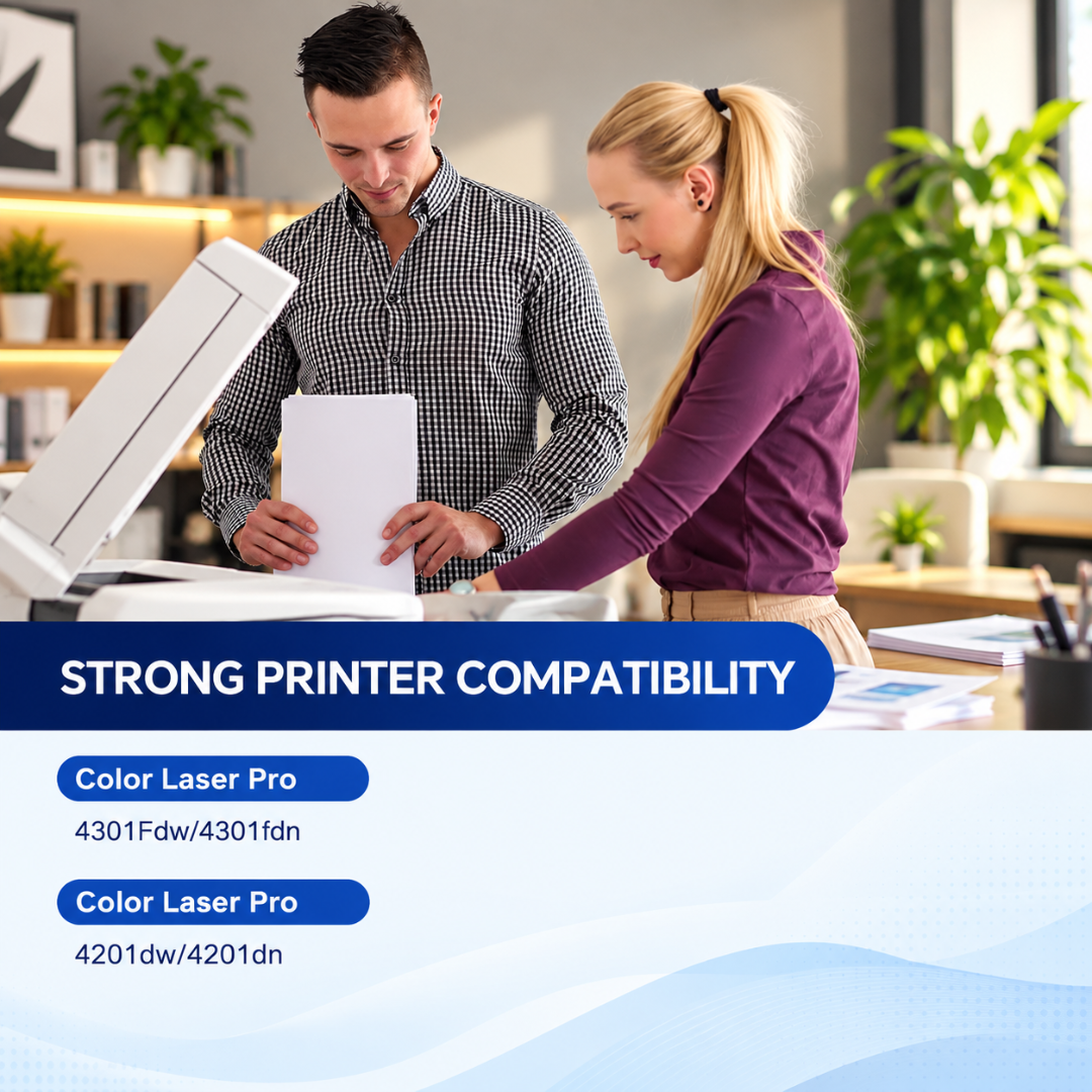 AtonerTech 210A 210X Toner Cartridge 4-Pack with Chip for HP 4301 4201