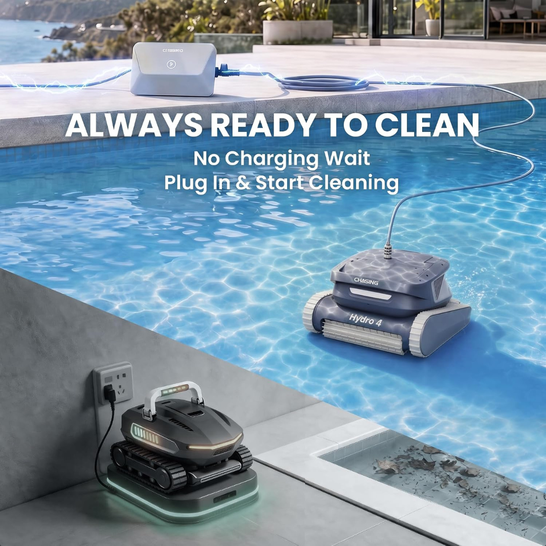 Chasing Hydro 4 Corded Robotic Pool Cleaner for Inground Pools 49ft
