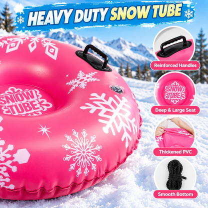 ZMLM 36" Snow Tube Sled for Kids & Adults, Inflatable PVC Winter Sled