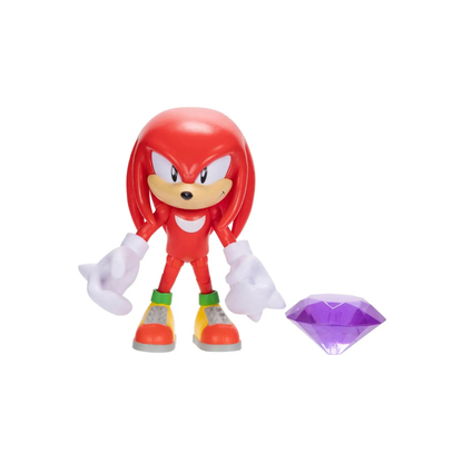 Sonic 35th Anniversary Classic Knuckles 4in Figure Purple Chaos Emerald JAKKS