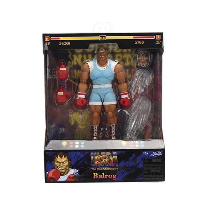 Jada Toys Ultra Street Fighter II Balrog 1:12 Scale Deluxe Action Figure with Interchangeable Parts & Boxing Accessories