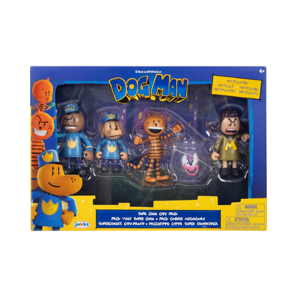 Dog Man Supa Cool Figure Pack 2.5-Inch Action Figures 5-Pack