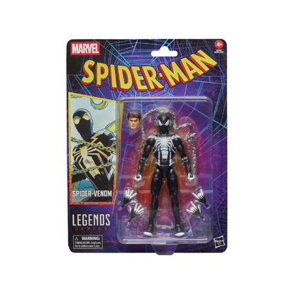 Marvel Legends Spider-Man Retro Card Spider-Venom Action Figure Hasbro