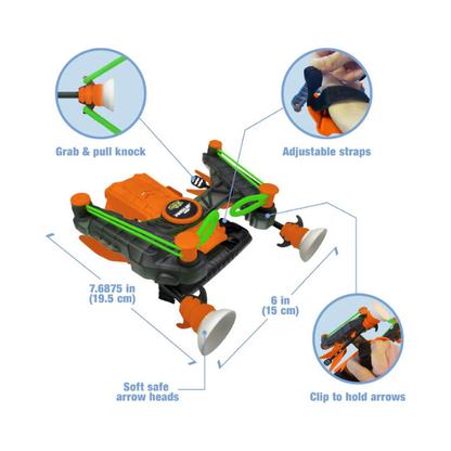 Zing Air Hunterz Wrist Bow Toy – Launch Suction Cup Arrows Up to 45 ft