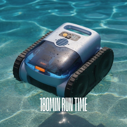 Robotic Pool Cleaner, Cordless Pool Vacuum for Inground Pools, Automatic Pool Cleaner Robot for Pool Floors, Drain Cleaning, Walls, Waterline, 2150 Sq.ft, 180min Runtime, 3H Fast Charging Robot for Spa Pool
