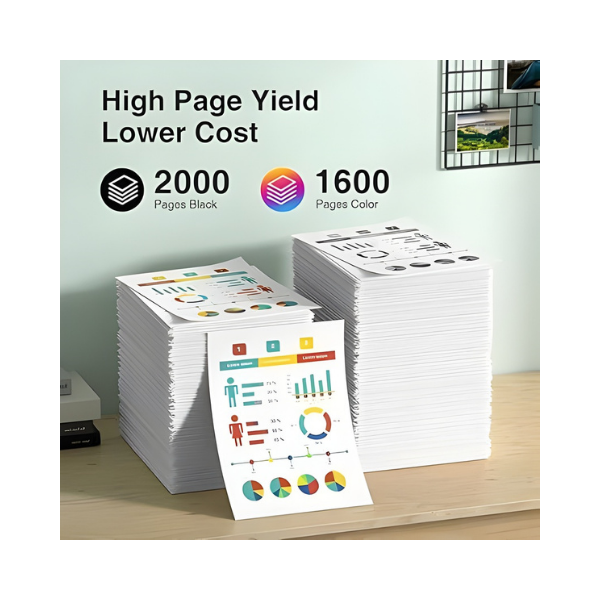 Cartuchos de tinta remanufaturados 962XL – preto e colorido, rendimento de 250 páginas